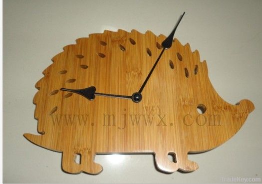 Bamboo hedgehog clock