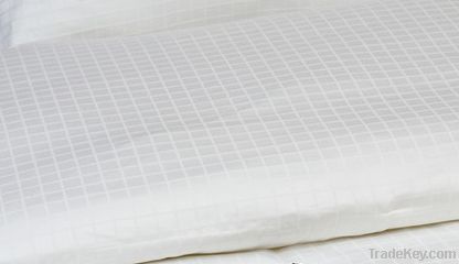 cotton or polycotton check hotel duvet set / check hotel linen