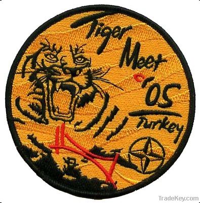 Embroidered patches, badges