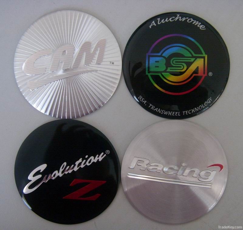 Metal label, metal plate, metal logo