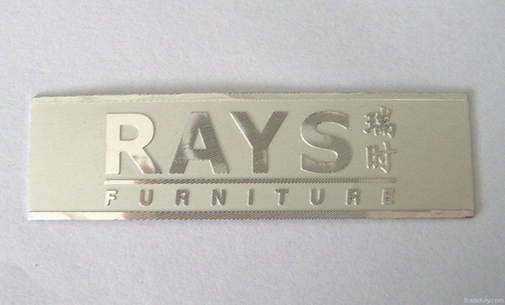 furniture label, brass furniture label, home accessory, furniture logo,