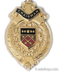 metal badge ; hollow out ; embossed badge