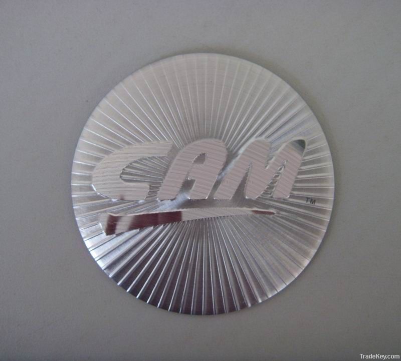 aluminum badge  fish tackle, metal plates , metal labels/logo