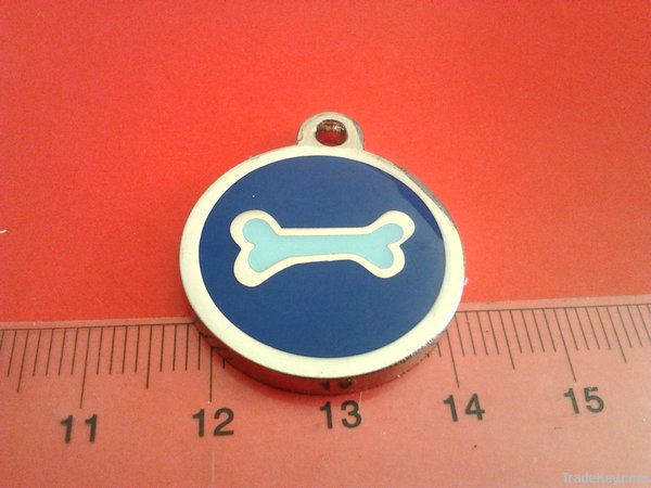 round dog tag, pendant , dog tag, dog ID, pet iD