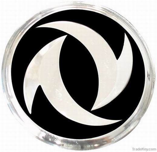 Custom Adhesive Metal or ABS Chrome Car logo Sticker