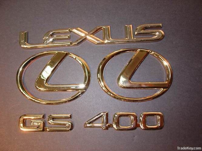 car label, car badge, ABS label , chromed , car emblem