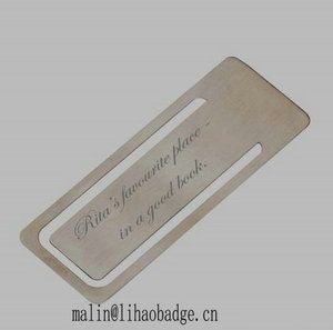 metal bookmark, stainless steel bookmark, aluminum  bookmark