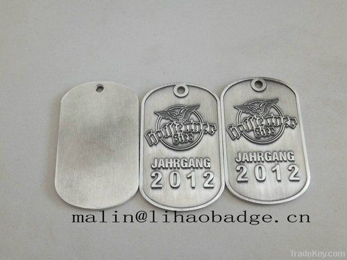 Brass dog tag, engraved dog tag, military dog tag