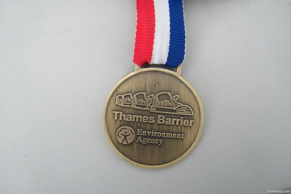 Games medal as award, medal badge, metal medal, brass medal