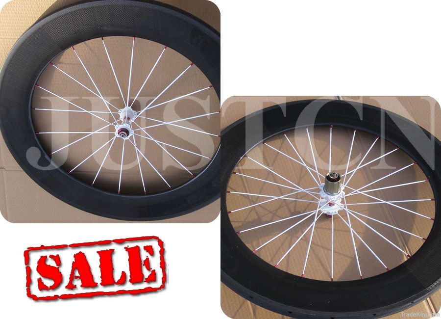 88mm carbon wheelset clincher / campagnolo wheels