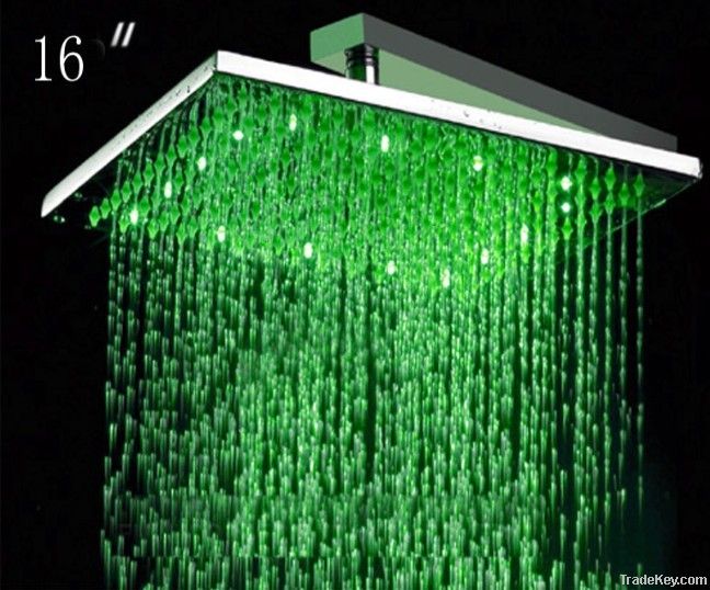 24 Inches Rainfall Stainless Steel Square Led Shower Head