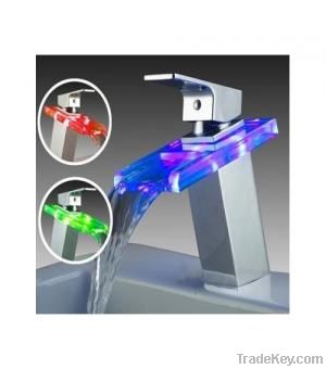 Led Waterfall Bathroom Sink Faucet