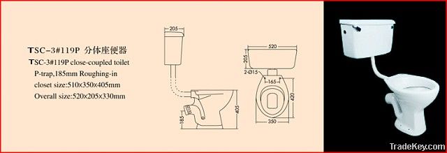 two pieces ceraic toilet TSC-3#119P
