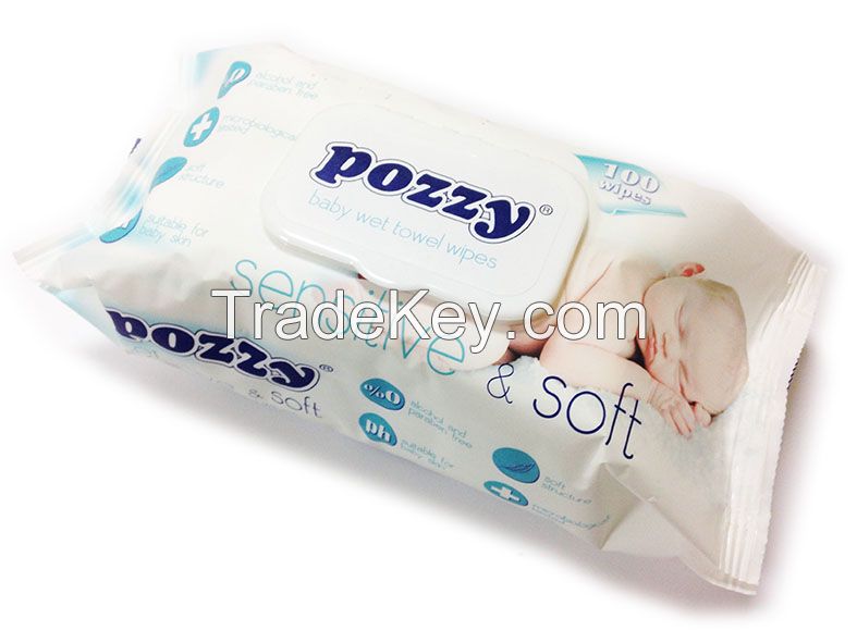 Pozzy baby wet towels