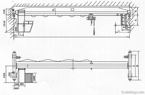 Single-girder electric crane