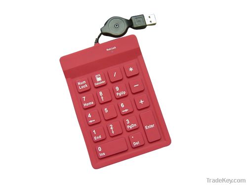18-key silicone keypad