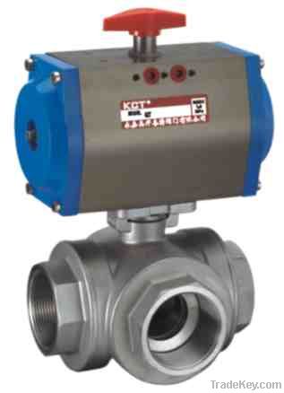 ELECTRIC Female Tee Ball Valve (WCB, 304, 316)