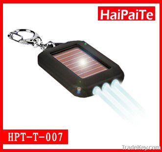 Portable LED keychain solar torch flashlight