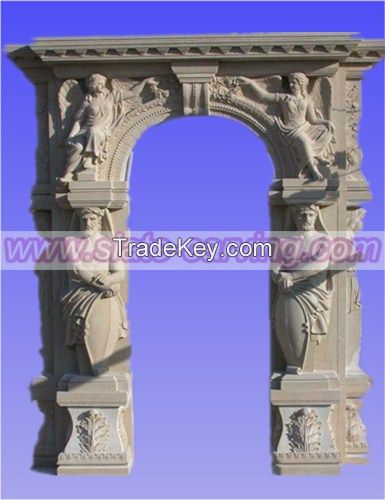 door surround, marble, carving, construction stone