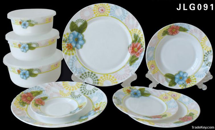 opal glass tableware set