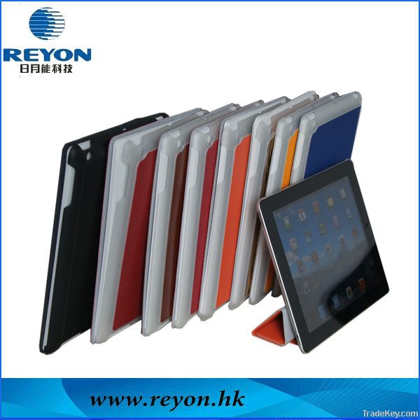 smart PU leather cover for ipad  wake up sleep case