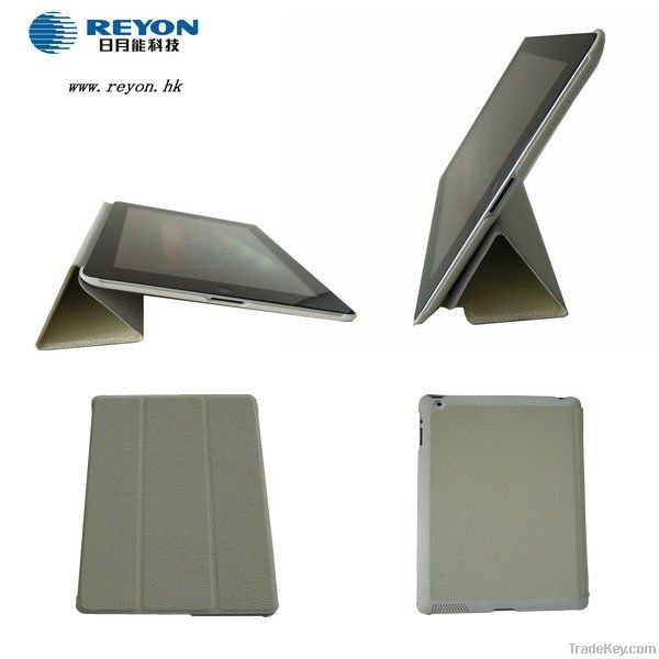 New Product Stand PU Leather Case for Apple iPad 3 hot-selling