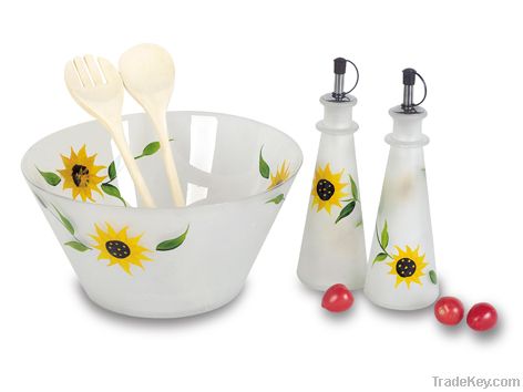 5 Pcs Glass Salad Making Set