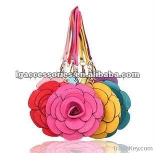 15 CM leathre camellia bag /PU flower wallet /rose