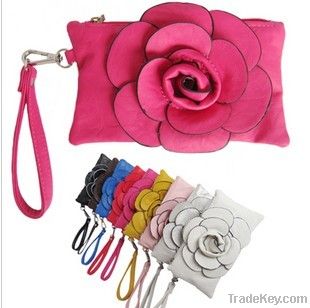 PU leather flower wallets /mobile phone bag/flower cosmetic bags