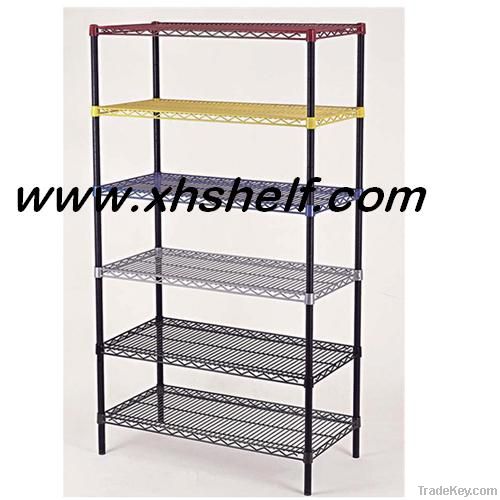 Wire shelves