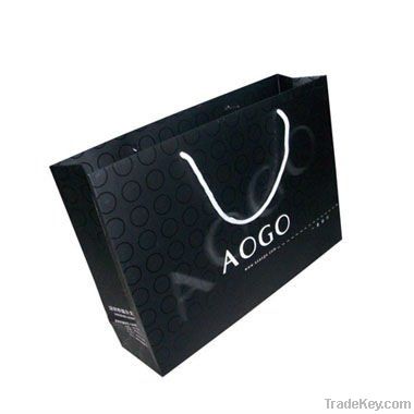 2012luxury black paper shopping bag