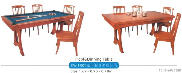 pool and dinning table