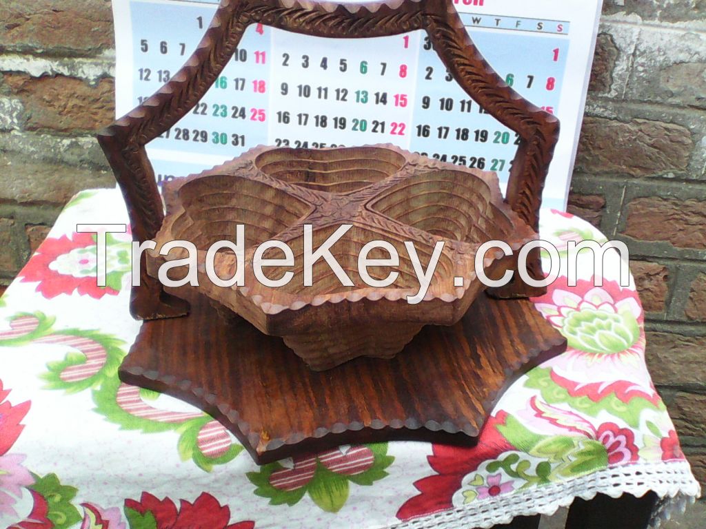 Wooden Dry Fruit Folding Basket