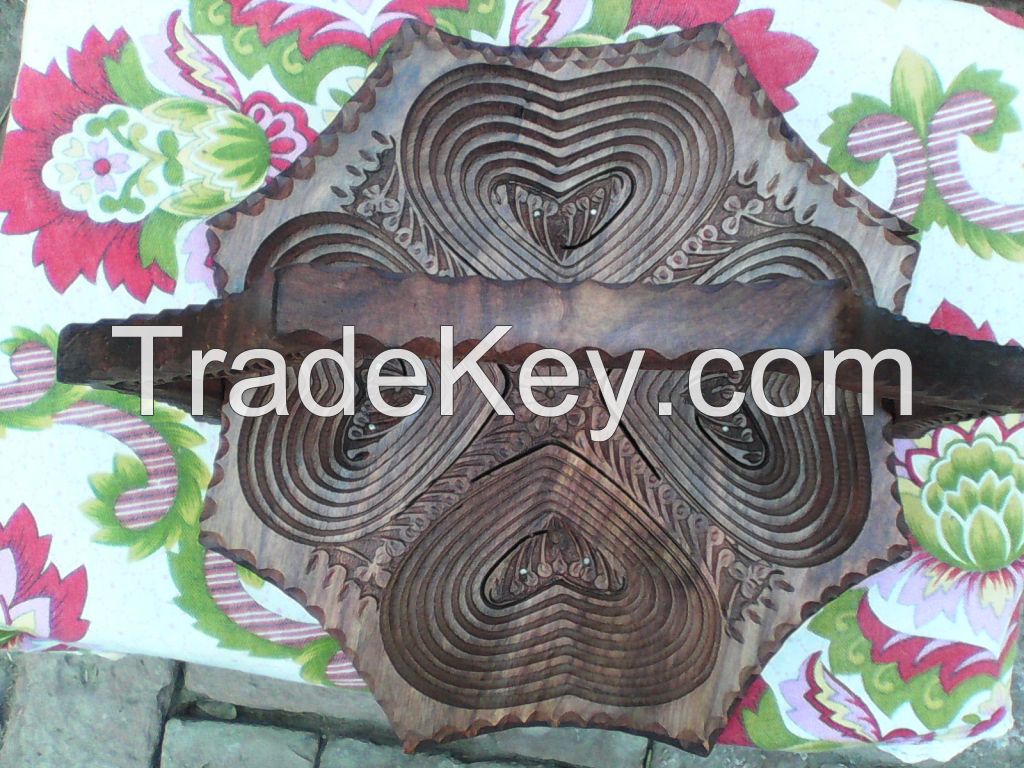 Wooden Dry Fruit Folding Basket 