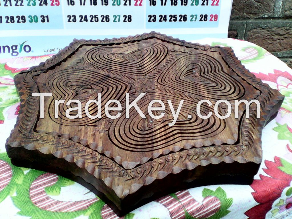 Wooden Dry Fruit Folding Basket 