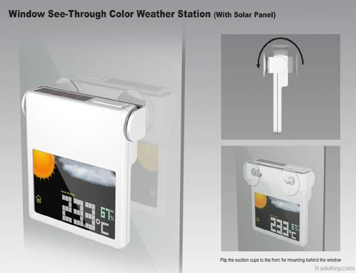 Window Solar Color Weather Station