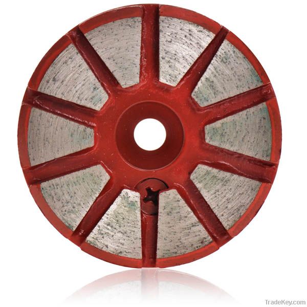 metal polishing pad for concrete