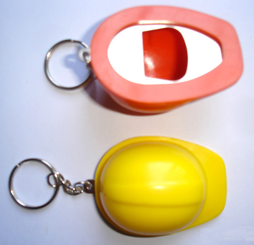 Mini cap keychain with bottle opener