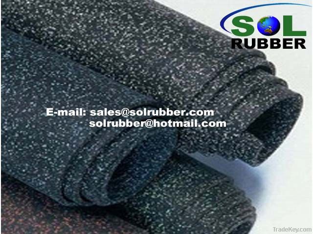 Rubber rolls flooring with EPDM flecks