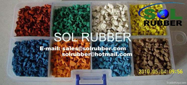 Colorful EPDM rubber granules