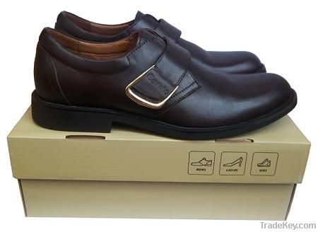 dress men's leather shoes with genuine leather upper and rubber outsol