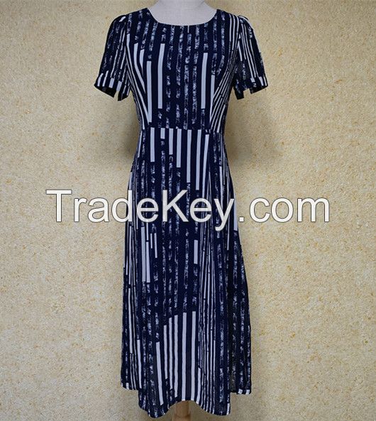 100% Polyester Women's Long Sleeve Maxi Dress