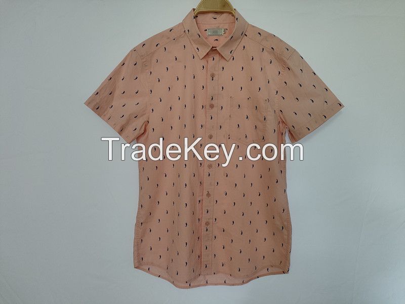 100% Cotton Men's Short Sleeve Shirts