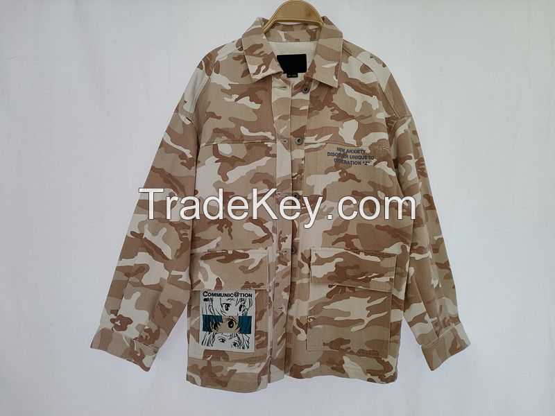 women's camouflage denim jacket
