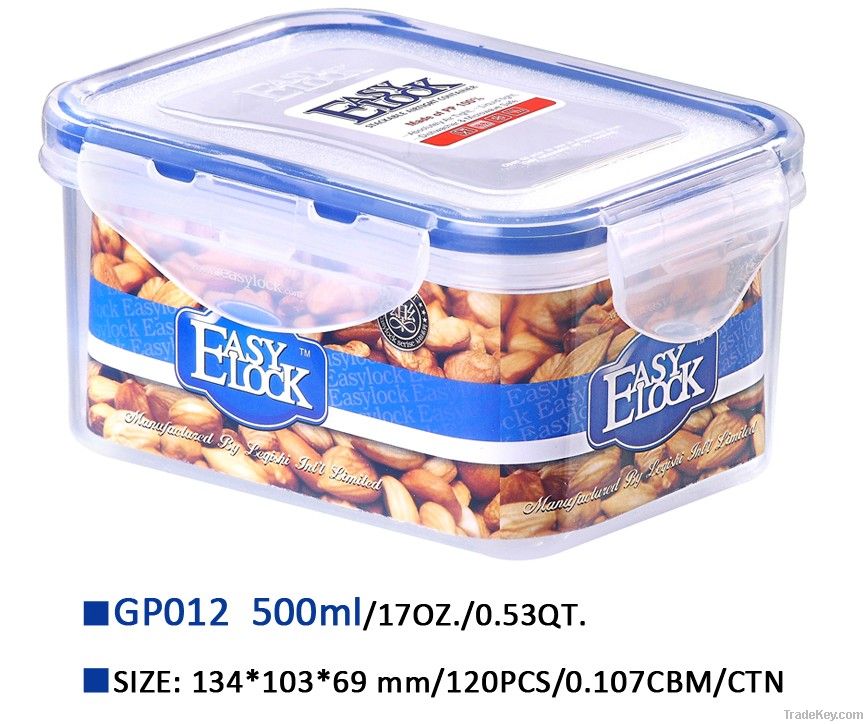 Rectangular plastic container storage box for food