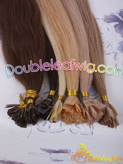flat  tip chinese virgin human hair pre bonded hair extesnion