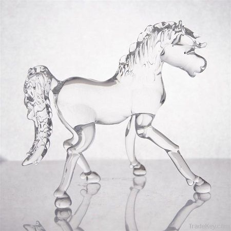 Hand made glass horse