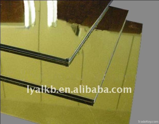 Golden/silver mirror aluminum composite panel