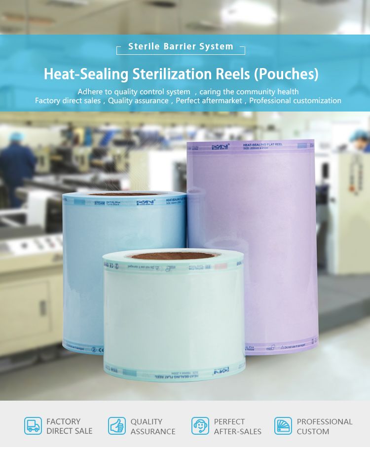 Heat-sealing sterilization reel(pouches&amp;roll) flat