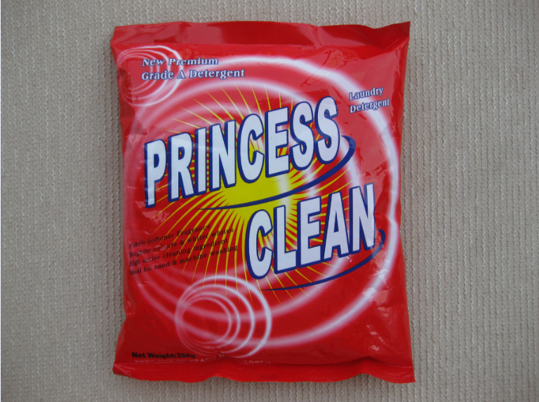 350g Princess clean high perfume detergent powder(DB-26)